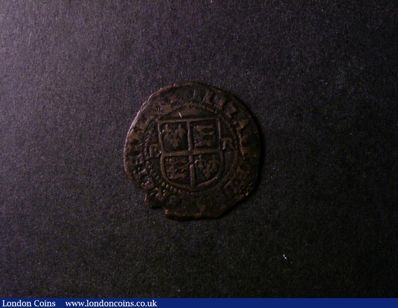 London Coins : A138 : Lot 1235 : Ireland Penny Elizabeth I 1601 S.6510, weight 1.5 grammes, Fine on a ragged flan (bought C.J...