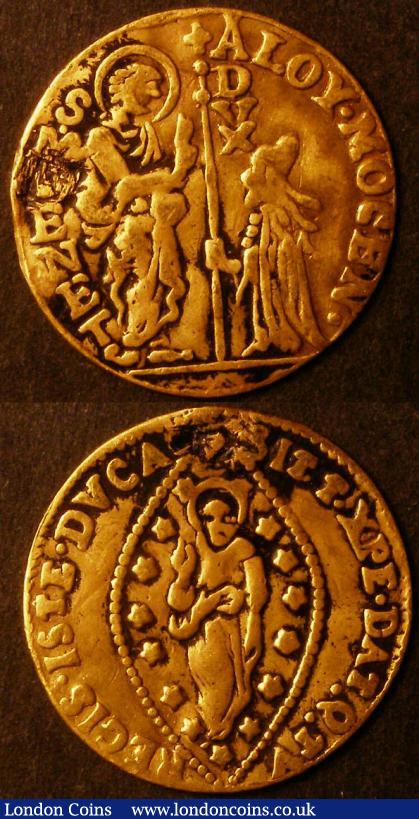 Italian States - Venice Zecchino (2) undated (1735-1741) FR#1391 one ex-mount Fine : World Coins : Auction 138 : Lot 1248