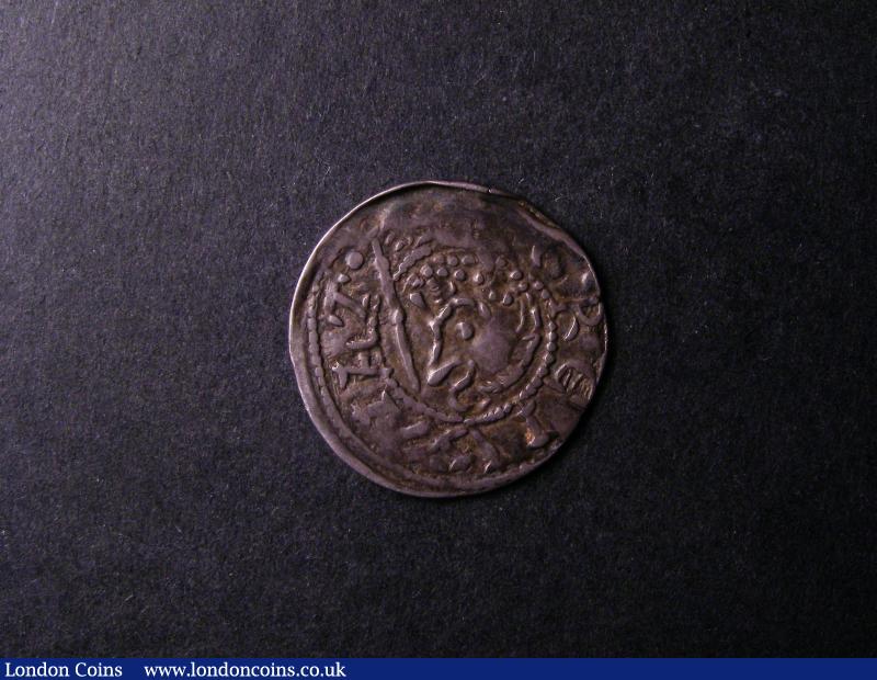 London Coins : A138 : Lot 1306 : Scotland Penny William the Lion 1165-1214 Short cross Phase B Obverse LE REI WILAM Reverse SVRELINEh...