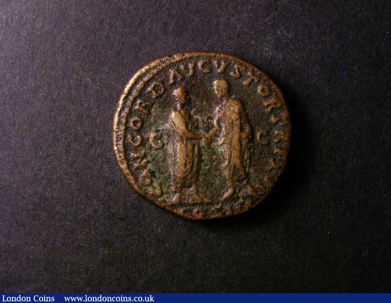 London Coins : A138 : Lot 1603 : Roman Sestertius Marcus Aurelius AD161-180 S.502 Obverse IMP CAES M AVREL ANTONINVS AVG P M Reverse ...