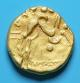 London Coins : A138 : Lot 1619 : Au Stater. Ingoldisthorpe type. C, 70 BC. Obv; Devolved head of Apollo. Rev; Disjointed ...