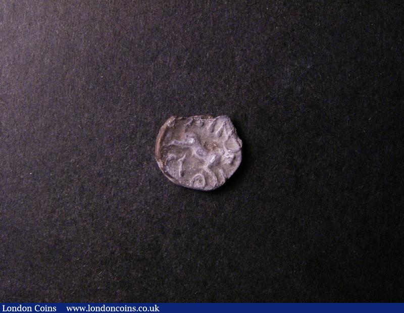 London Coins : A138 : Lot 1644 : Celtic Silver Unit Tincommius Obverse Laureate Head right, Reverse Bull right, above TIN,...