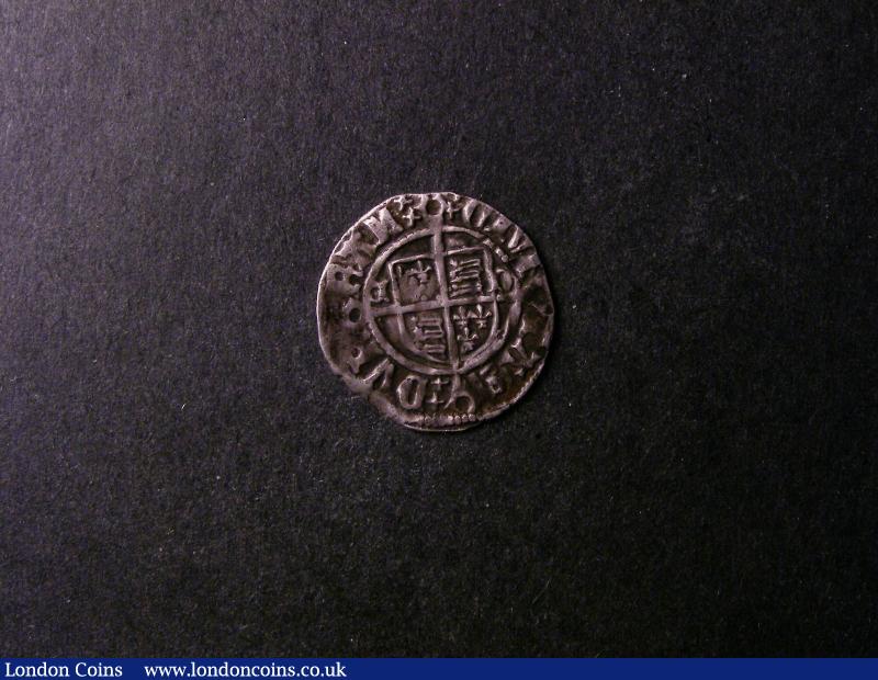 London Coins : A138 : Lot 1790 : Penny Henry VIII Second Coinage Sovereign type Bishop Tunstall Durham Mint Reverse with CD beside sh...