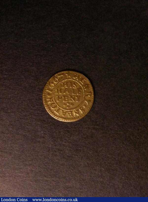 Halfpenny 17th Century 1667 Whitby Henry Sneaton W371 NVF : Tokens : Auction 139 : Lot 1297