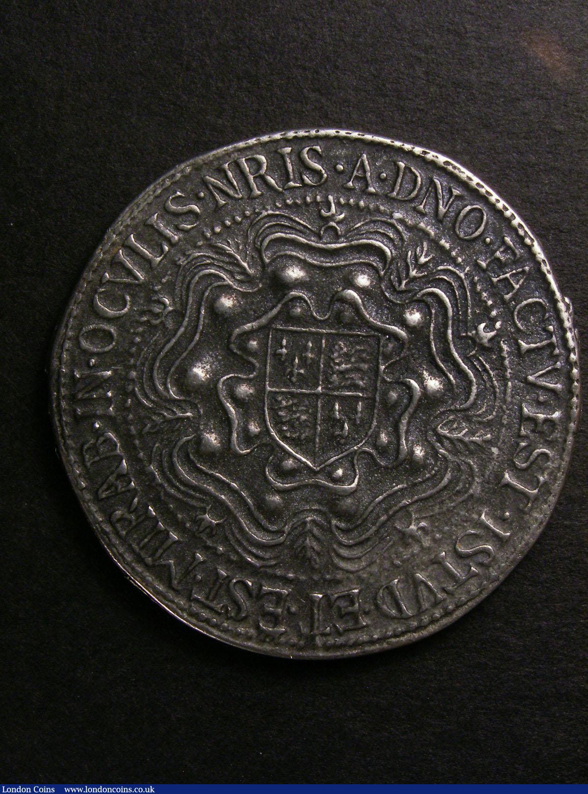 London Coins : A139 : Lot 1489 : Electrotype Fine Sovereign Elizabeth I in base metal of fairly good workmanship VF