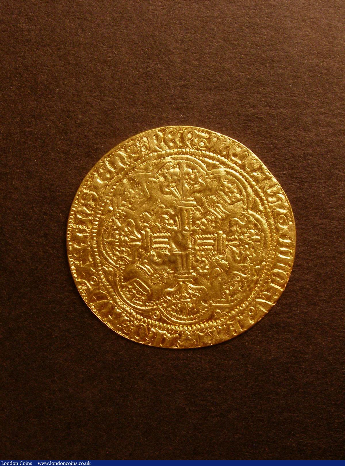 London Coins : A139 : Lot 1592 : Noble Henry VI Annulet issue (1422-c.1430) annulet by sword arm and in reverse tressure London Mint ...