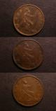 London Coins : A139 : Lot 2096 : Pennies (3) 1872 Freeman 62 dies 6+G About EF, 1861 (2) Freeman 22 dies 4+D VF, 1861 Freeman...