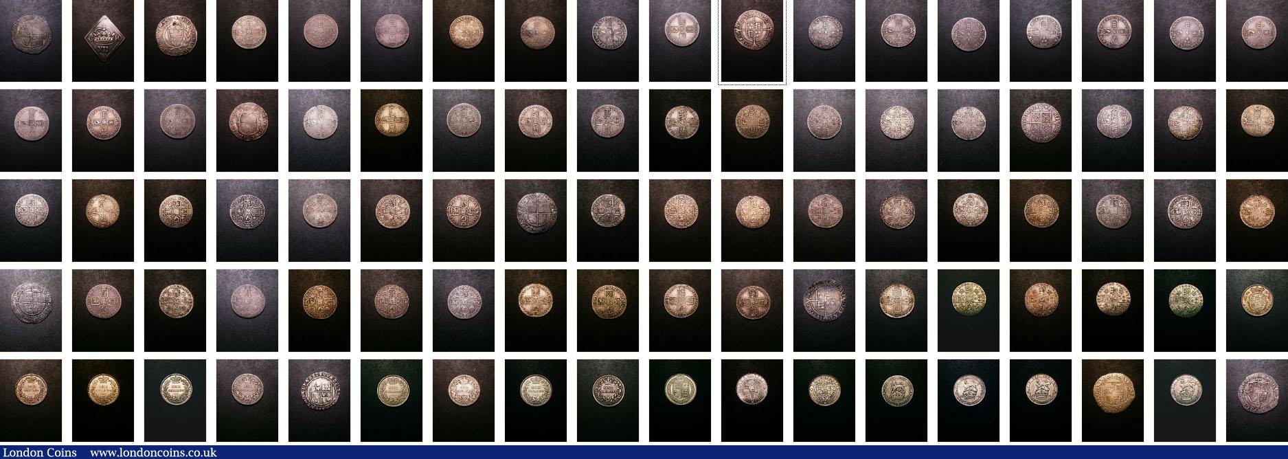 London Coins : A139 : Lot 2578 : Shillings an impressive collection from Edward VI to Elizabeth II (246) without duplication being by...
