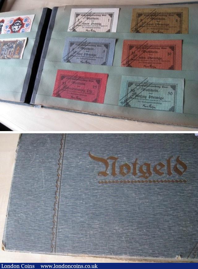 London Coins : A139 : Lot 319 : Germany notgeld in original 1920s album (approx.590) many full sets and some larger size, mostly...