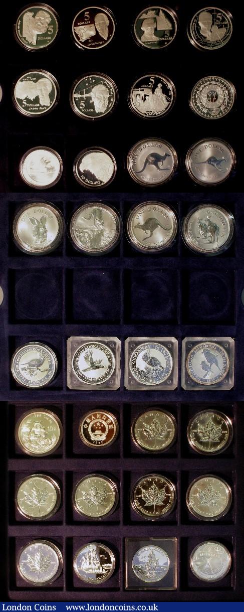 London Coins : A140 : Lot 1128 : Westminster Collection of Silver Proofs with Canadian Maples, Australia Kookaburas, other cr...