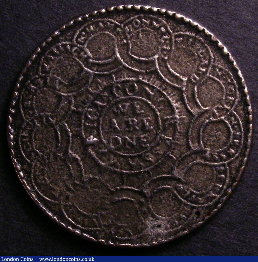 London Coins : A140 : Lot 1303 : USA Constellation Dollar 1776 a crude copy in base metal Fine