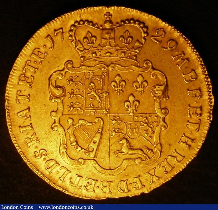 London Coins : A140 : Lot 1827 : Five Guineas 1729 EIC below bust S.3664 GVF with some surface marks