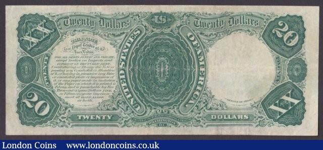 London Coins : A140 : Lot 746 : USA $20 dated 1880 series A4715143A, signed Elliott & White, Pick180b (Friedberg 147...