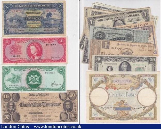 London Coins : A140 : Lot 761 : World banknotes (29) includes scarcer types British Guiana $1 1942, Trinidad $2 1939,...