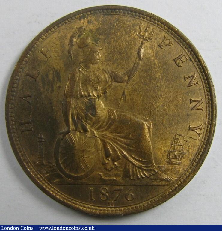 London Coins : A140 : Lot 853 : Halfpenny 1876H Freeman 326 dies 13+M CGS AU 78, Ex-Andrew Wayne Collection