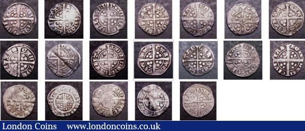 Hammered (20) Edward I pennies of various classes and with some provincial. Four other medieval kings also represented in the group. A superb study tool or dealer lot, Fair to NVF, one cracked, some fragments and a cut half included : Hammered Coins : Auction 141 : Lot 1117