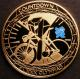 London Coins : A141 : Lot 1522 : Five Pound Crown 2011 Countdown to London 2012 Olympics, Cyclist Gold Proof with 2012 logo in bl...