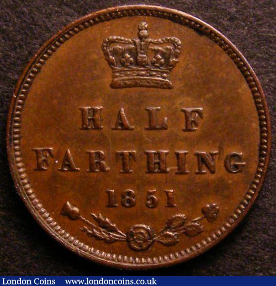 London Coins : A141 : Lot 1614 : Half Farthing 1851 Peck 1597 EF, Ex-Colin Cooke 18/1/1999