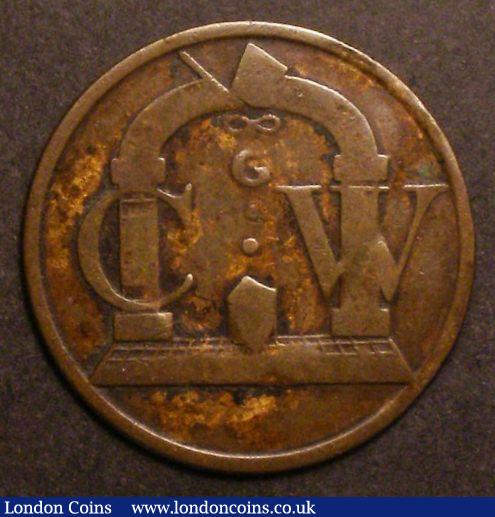 Masonic Token C W Arch token (undated) around Fine, Listed as Very Rare by Shackleton in 1890 : Tokens : Auction 142 : Lot 1124