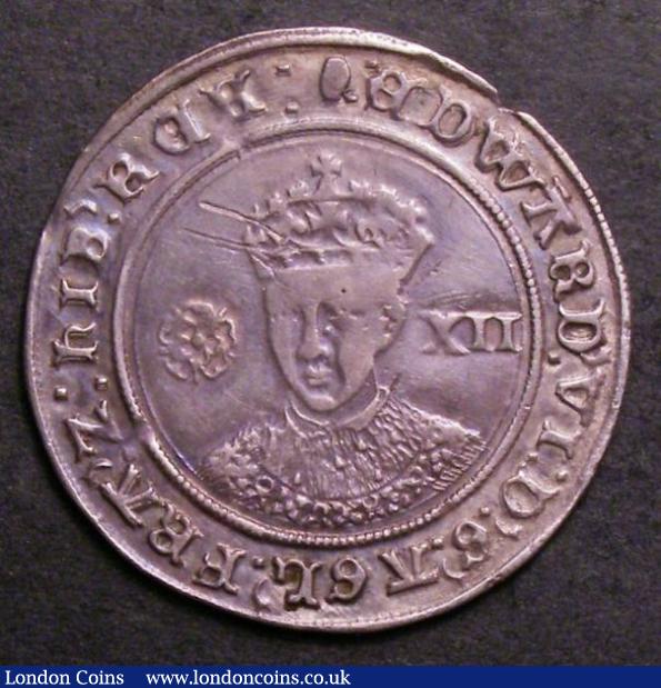 Shilling Edward VI Fine Silver Issue S.2482 mintmark Tun, Fine or slightly better, lightly tooled in the fields : Hammered Coins : Auction 142 : Lot 1901
