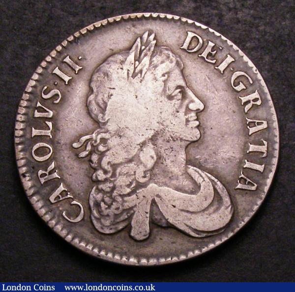 Crown 1671 Second Bust E of ET struck over R ESC 42A rated R4 by ESC, Fine or near so the error legend clear : English Coins : Auction 142 : Lot 1963