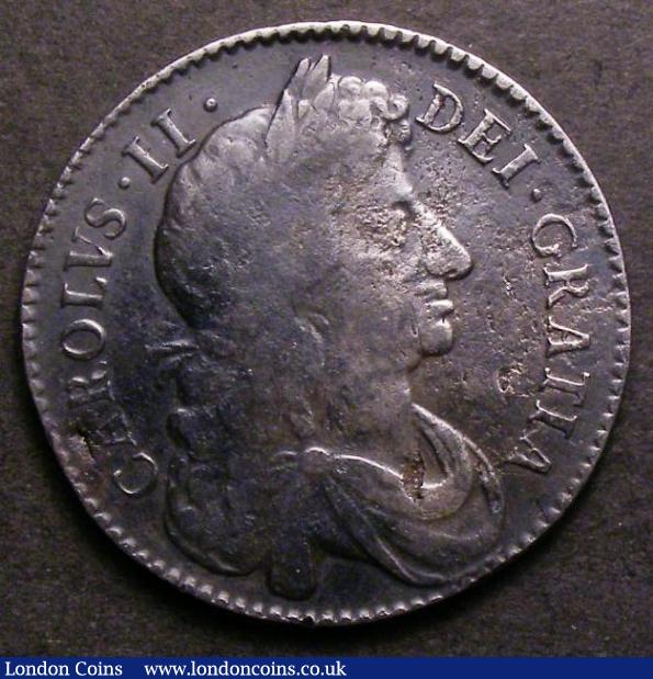 Halfcrown 1684 4 over 3 ESC 492 VG or slightly better with all major details and overdate clear, rated R4 by ESC, the first we have handled of this date : English Coins : Auction 142 : Lot 2300