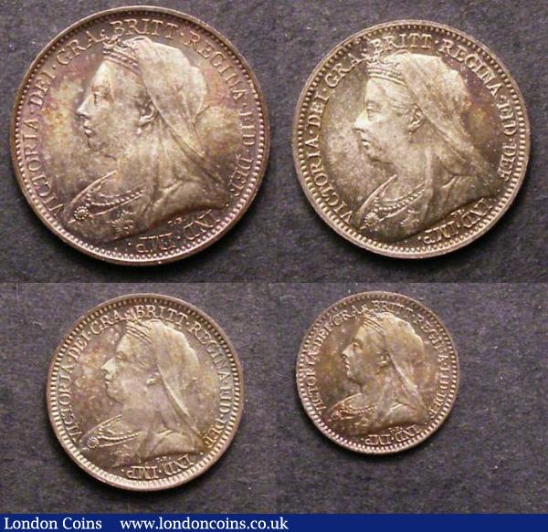 Maundy Set 1900 ESC 2515 Lustrous UNC with a colourful matching tone : English Coins : Auction 142 : Lot 2551