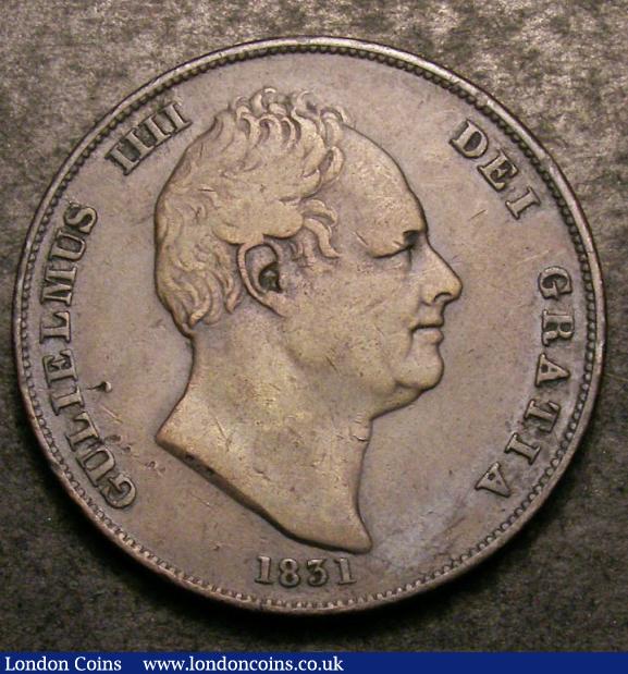 Penny 1831 W.W on truncation Peck 1458* Fine with a couple of small digs, Rare : English Coins : Auction 142 : Lot 2611