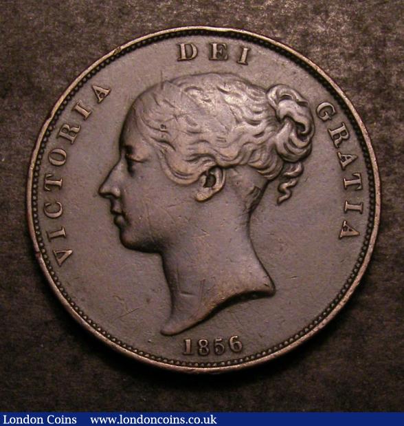 Penny 1856 Plain Trident Peck 1510 Good Fine : English Coins : Auction 142 : Lot 2641