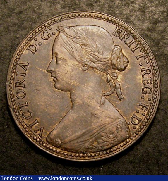 Penny 1860 Beaded Border Freeman 7 dies 1+C NEF with some light surface marks and with traces of lustre, Ex-London Coins Auction A133 5/6/2011 Lot 672 hammer price £550 : English Coins : Auction 142 : Lot 2655