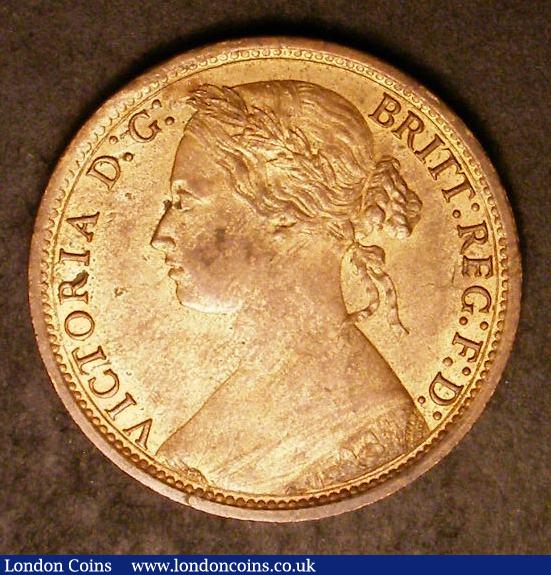 Penny 1874 Freeman 72 dies 7+H UNC the obverse with around 50% lustre, the reverse with around 30% lustre, with some small spots on the obverse : English Coins : Auction 142 : Lot 2685