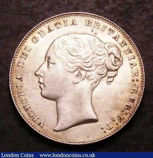 Shilling 1859 ESC 1307 Davies 878 dies 3A Lustrous UNC with golden tone and a hint of cabinet friction on the obverse : English Coins : Auction 142 : Lot 2806