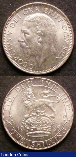 Shilling 1926 Modified Effigy ESC 1436 UNC and lustrous (2) : English Coins : Auction 142 : Lot 2859