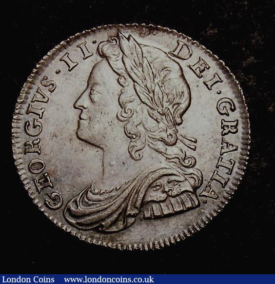 Sixpence 1739 Roses ESC 1612 UNC or near so with grey tone and light cabinet friction on the reverse : English Coins : Auction 142 : Lot 2887