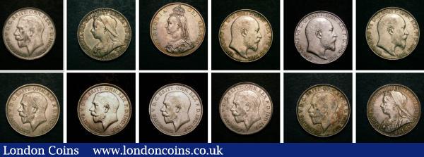 Florins (12) 1887 Jubilee Head, 1899, 1901, 1902, 1907, 1909, 1915, 1920 First head, 1920 Second head, 1923, 1925, 1926 NVF to EF : English Bulk Lots : Auction 142 : Lot 3132