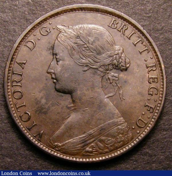 Halfpenny 1861 F of HALF struck over a P Freeman dies 7+G VF with some corrosion, as CGS Variety 33, Very Rare, Ex-St. James Auction 22 October 2012 Lot 713 : Certified Coins : Auction 142 : Lot 425