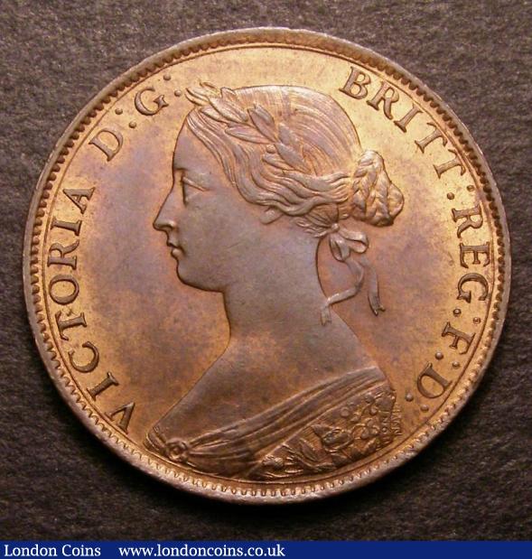Halfpenny 1861 Freeman 272 dies 4+F rated R17 by Freeman , probably rarer in high grade, CGS 80, this collection contains possibly the two finest extant examples of this rare type : Certified Coins : Auction 142 : Lot 428