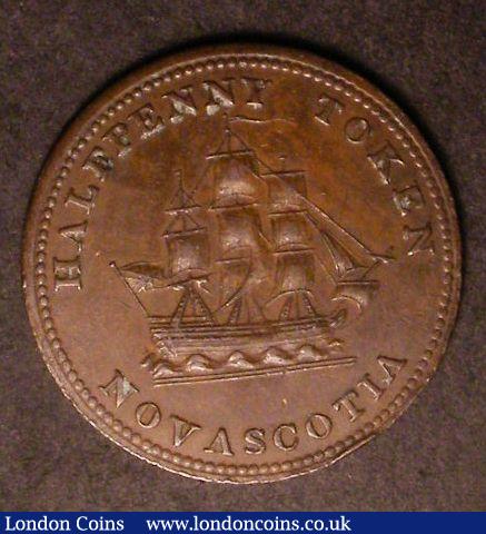 Nova Scotia Halfpenny Token 1815 Starr and Shannon, Halifax, plain edge GVF : World Coins : Auction 142 : Lot 985