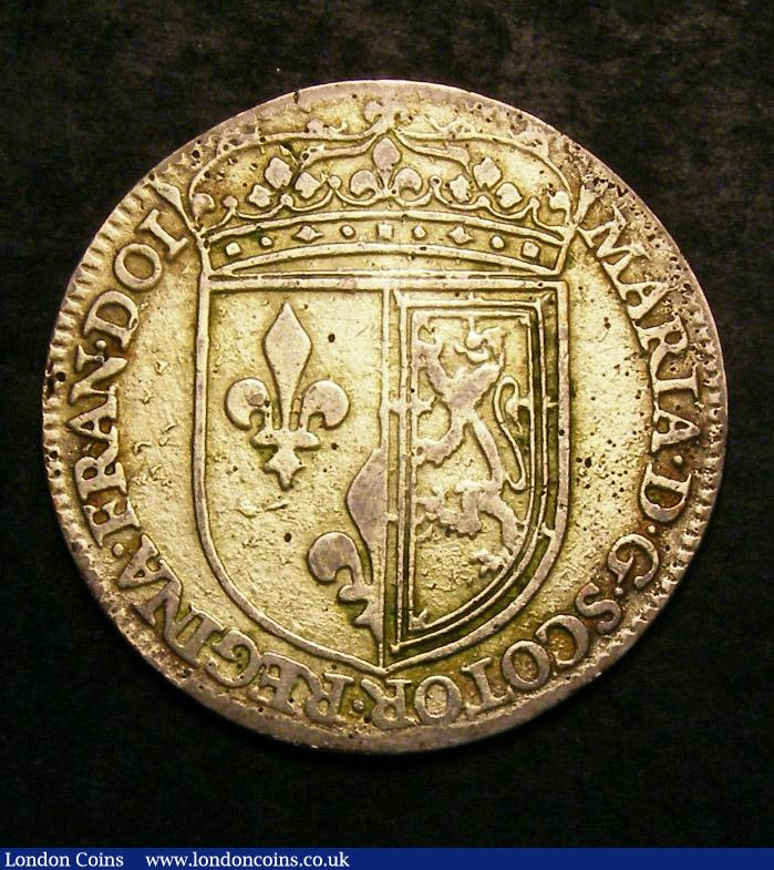 London Coins : A142 : Lot 1199 : Mary Queen of Scots (1553-58), silver gilt 28mm, obv. Shield of Scotland, rev. vine &amp...