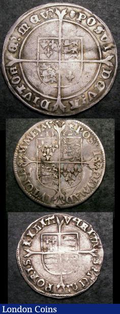 Hammered (3) Shilling Edward VI fine silver issue m.m. tun (S.2482, N.1937) Fine, the centres weak but with good legends and on a full, centrally struck flan, Sixpence Elizabeth I milled coinage m.m. star dated 1562 tall bust with plain dress (S.2594, N.2025/1, Borden and Brown Bust B) Fine, some flan loss due to Mestrelle's production methods, weakness to the face and a dig under the E of REGINA. Perhaps a cheaper specimen of this popular issue, Groat Mary sole reign m.m. pomegranate VERITAS TEMPORIS FILIA (S.2492, N.1960) Fine, weak portrait but full legends and on a round, problem-free flan : Hammered Coins : Auction 142 : Lot 1850