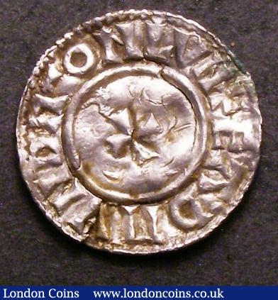 Penny Aethelred II Last Short Cross type S.1154 moneyer EADMUND, London Mint GVF with a long flan crack around the inner circle : Hammered Coins : Auction 142 : Lot 1866