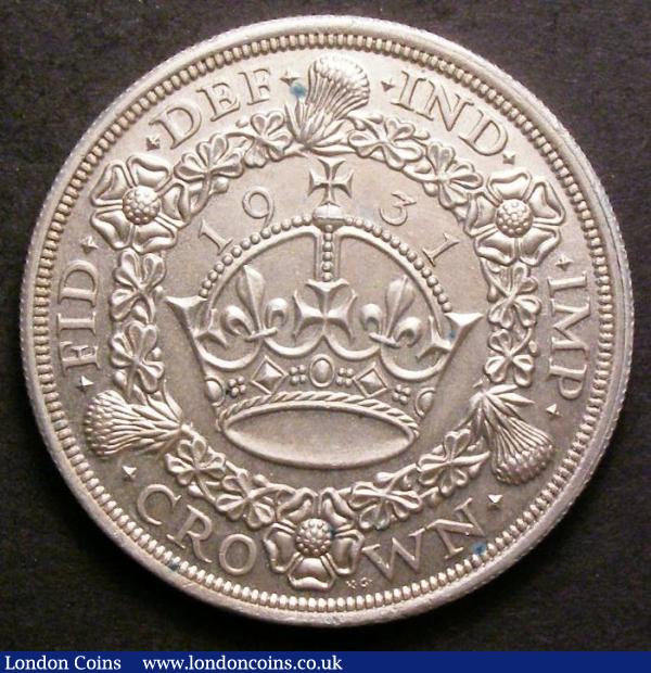 Crown 1931 ESC 371 EF with some verdigris spots : English Coins : Auction 142 : Lot 2072