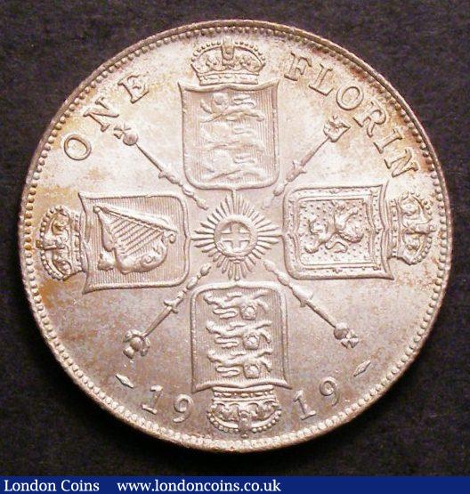 Florin 1919 ESC 938 UNC or near so and lustrous with some contact marks : English Coins : Auction 142 : Lot 2187
