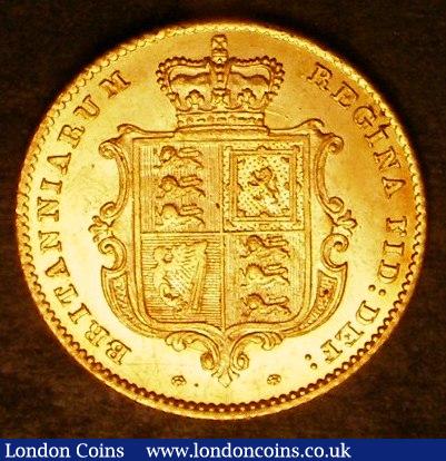 London Coins : A142 : Lot 2262 : Half Sovereign 1849 Marsh 423 UNC with light contact marks, retaining much original mint brillia...