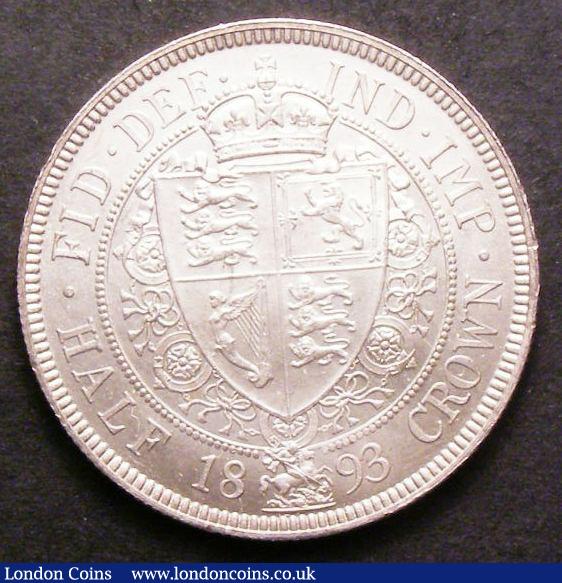 Halfcrown 1893 ESC 726 Davies 660 dies 1A UNC and lustrous with only a few light contact marks, very attractive, formerly in an NGC holder and graded MS64 by them : English Coins : Auction 142 : Lot 2404