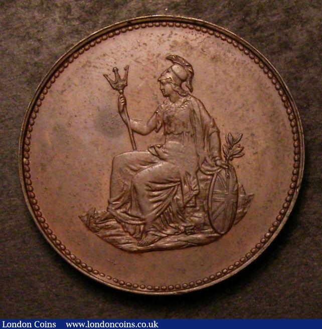 London Coins : A142 : Lot 2660 : Penny 1860 Pattern Restrike in Bronzed Copper by Joseph Moore, Obverse 4,Reverse D, Free...