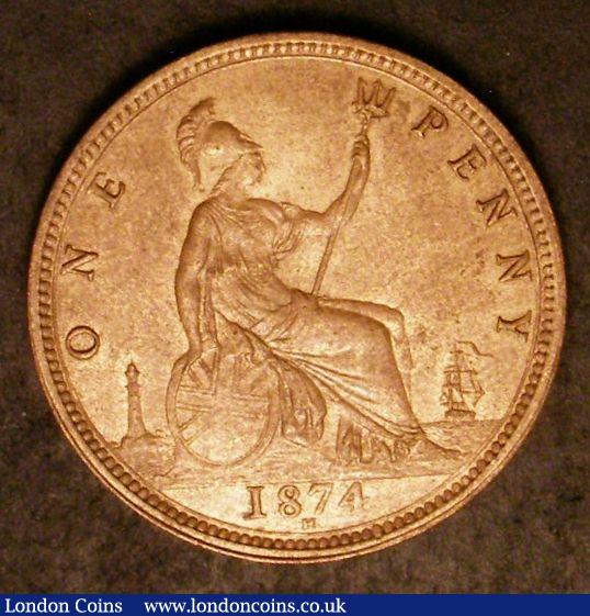 Penny 1874H Freeman 73 dies 7+H UNC with pale lustre and a few light contact marks : English Coins : Auction 142 : Lot 2688