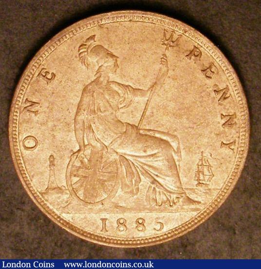 Penny 1885 Freeman 121 dies 12+N UNC with pale lustre : English Coins : Auction 142 : Lot 2708