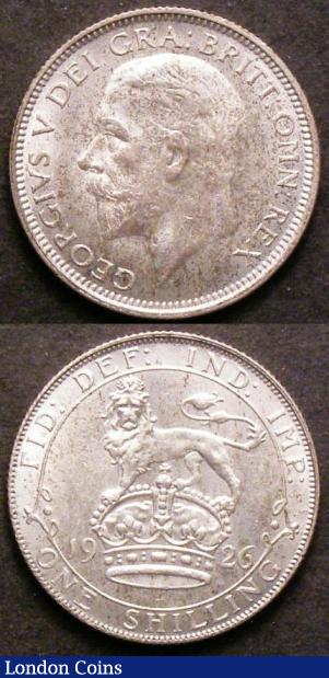 Shilling 1926 Modified Effigy ESC 1436 UNC and lustrous (2) : English Coins : Auction 142 : Lot 2859