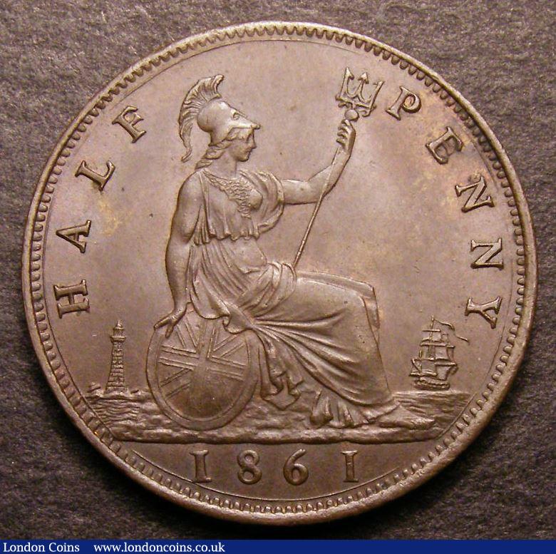 London Coins : A142 : Lot 436 : Halfpenny 1861 Freeman 279 dies 7+F CGS 80, other than the Roland Harris and Andrew Wayne collec...